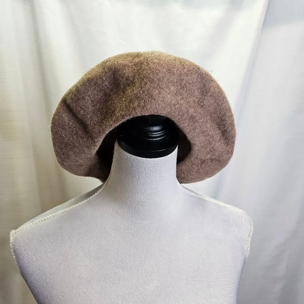Paris Beret Francais Brown Wool French Beret Hat One Size